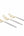 Luxe Party NYC Two Tone Mini 20 Mini Forks White and Gold Plastic Mini Forks | 20 Forks