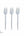 Luxe Party NYC Two Tone Mini 20 Mini Forks White and Silver Plastic Mini Forks | 20 Forks