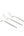 Luxe Party NYC Two Tone Mini 20 Mini Forks White and Silver Plastic Mini Forks | 20 Forks