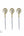 Luxe Party NYC Two Tone Mini 20 Mini Spoons Clear and Gold Plastic Mini Spoons | 20 Spoons