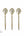Luxe Party NYC Two Tone Mini 20 Mini Spoons Gold Glitter Plastic Mini Spoons | 20 Spoons