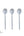 Luxe Party NYC Two Tone Mini 20 Mini Spoons Silver Glitter Plastic Mini Spoons | 20 Spoons