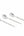 Luxe Party NYC Two Tone Mini 20 Mini Spoons Silver Glitter Plastic Mini Spoons | 20 Spoons