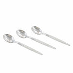 Luxe Party NYC Two Tone Mini 20 Mini Spoons Silver Glitter Plastic Mini Spoons | 20 Spoons