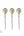 Luxe Party NYC Two Tone Mini 20 Mini Spoons White and Gold Plastic Mini Spoons | 20 Spoons