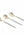 Luxe Party NYC Two Tone Mini 20 Mini Spoons White and Gold Plastic Mini Spoons | 20 Spoons