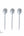 Luxe Party NYC Two Tone Mini 20 Mini Spoons White and Silver Plastic Mini Spoons | 20 Spoons