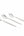Luxe Party NYC Two Tone Mini 20 Mini Spoons White and Silver Plastic Mini Spoons | 20 Spoons
