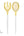 Luxe Party NYC Two Tone Serving 1 Spoon 1 Fork Clear and Gold Plastic Serving Fork • Spoon Set