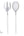Luxe Party NYC Two Tone Serving 1 Spoon 1 Fork Clear and Silver Plastic Serving Fork • Spoon Set