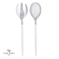 Clear and Silver Plastic Serving Fork • Spoon Set