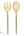 Luxe Party NYC Two Tone Serving 1 Spoon 1 Fork Gold Glitter Plastic Serving Fork • Spoon Set