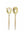 Luxe Party NYC Two Tone Serving 1 Spoon 1 Fork Gold Glitter Plastic Serving Fork • Spoon Set