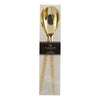 Luxe Party NYC Two Tone Serving 1 Spoon 1 Fork Gold Glitter Plastic Serving Fork • Spoon Set