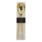 Luxe Party NYC Two Tone Serving 1 Spoon 1 Fork Gold Glitter Plastic Serving Fork • Spoon Set