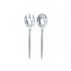 Luxe Party NYC Two Tone Serving 1 Spoon 1 Fork Silver Glitter Plastic Serving Fork • Spoon Set