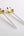 Luxe Party NYC Two Tone Serving 1 Spoon 1 Fork White /  Gold Plastic Serving Fork • Spoon Set