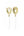 Luxe Party NYC Two Tone Serving 1 Spoon 1 Fork White /  Gold Plastic Serving Fork • Spoon Set