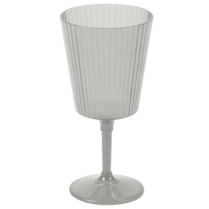 Luxe Party NYC Wine Cups 13 Oz Deluxe Clear Ribbed Wine Goblet - 4 pk