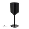 Luxe Party NYC Wine Cups Fancy Black Plastic Wine Cups | 4 Cups
