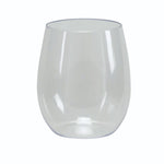 Luxe Party NYC Wine Cups Upscale Round Clear 12 Oz. Plastic Wine Goblets | 6 Cups
