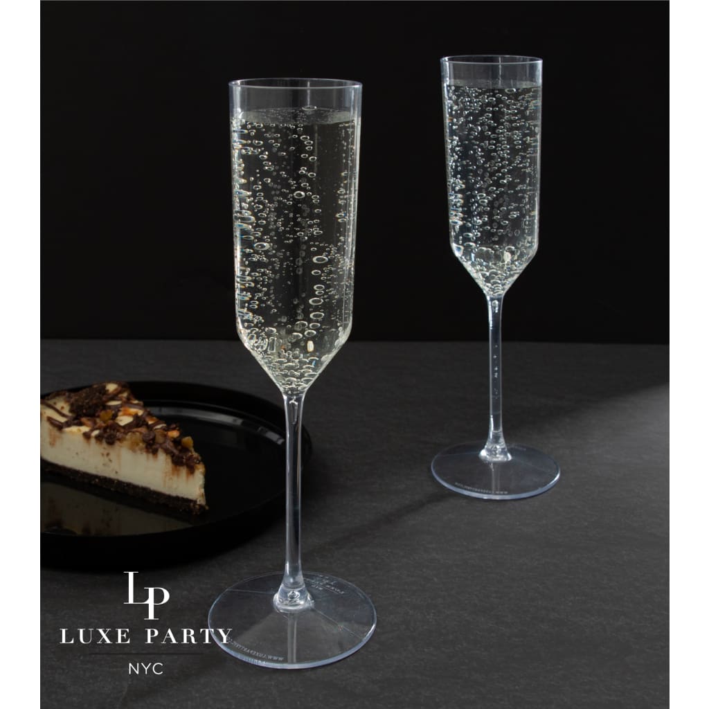 Plastic Glasses - Elegant Clear Wine Goblets