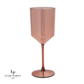 Upscale Round Rose Plastic Wine Cups | 4 Cups