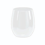 Luxe Party NYC Wine Cups Upscale Round White 12 Oz. Plastic Wine Goblets | 6 Cups