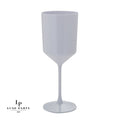 Upscale Round White Plastic Wine Cups | 4 Cups