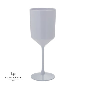 Luxe Party NYC Wine Cups Upscale Round White Plastic Wine Cups | 4 Cups