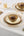 Luxe Party Plastic Plates Round Creme Off White and Gold Plastic Plates | 10 Pack