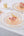 Luxe Party Plastic Plates Transparent Waterfall Peach and Gold 10.25