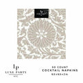 Linen Toile Paper Cocktail Napkins | 50 Napkins