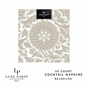 Luxe Party Printed Cocktail Napkins 50 Beverage Napkins - 5