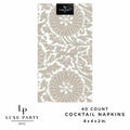 Linen Toile Paper Dinner Napkins | 40 Napkins