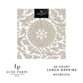 Linen Toile Paper Lunch Napkins | 50 Napkins