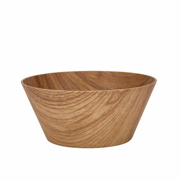 Luxe Party Serving Bowl Round Tapered Hard Plastic Serving Bowl 9.25 Inch Reusable