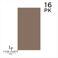 Taupe with Gold Stripe Guest Paper Dinner Napkins | 16 Napkins
