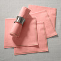 Coral with Gold Stripe Paper Lunch Napkins | 20 Napkins
