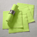 Lime Green with Gold Stripe Paper Lunch Napkins | 20 Napkins