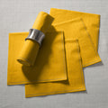 Yellow with Gold Stripe Paper Lunch Napkins | 20 Napkins