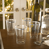 Luxe Party Tumblers Luxe 12 Oz Clear Plastic • Silver Plastic Cups | 20 Cups