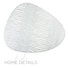 pebble Placemats Home Details Oval Pebble Laser Cut Placemat in Silver