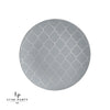 Round Accent Pattern Plastic Plates 10.25" Dinner Plates Round Grey • Silver Lattice Pattern Plastic Plates | 10 Pack