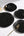 Round Accent Pattern Plastic Plates Round Black • Gold Baroque Pattern Plastic Plates | 20 Pack