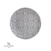 Round Accent Pattern Plastic Plates Round Grey • Silver Pattern Plastic Plates | 10 Pack