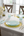 Round Accent Pattern Plastic Plates Round Mint • Gold Lattice Pattern Plastic Plates | 10 Pack