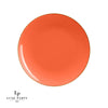 Round Accent Plastic Plates 10.25" Dinner Plates Orange • Gold Round Plastic Plates | 10 Pack