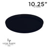 Round Accent Plastic Plates 10.25" Dinner Plates Round Black Walled Plastic Plates | 10 Pack
