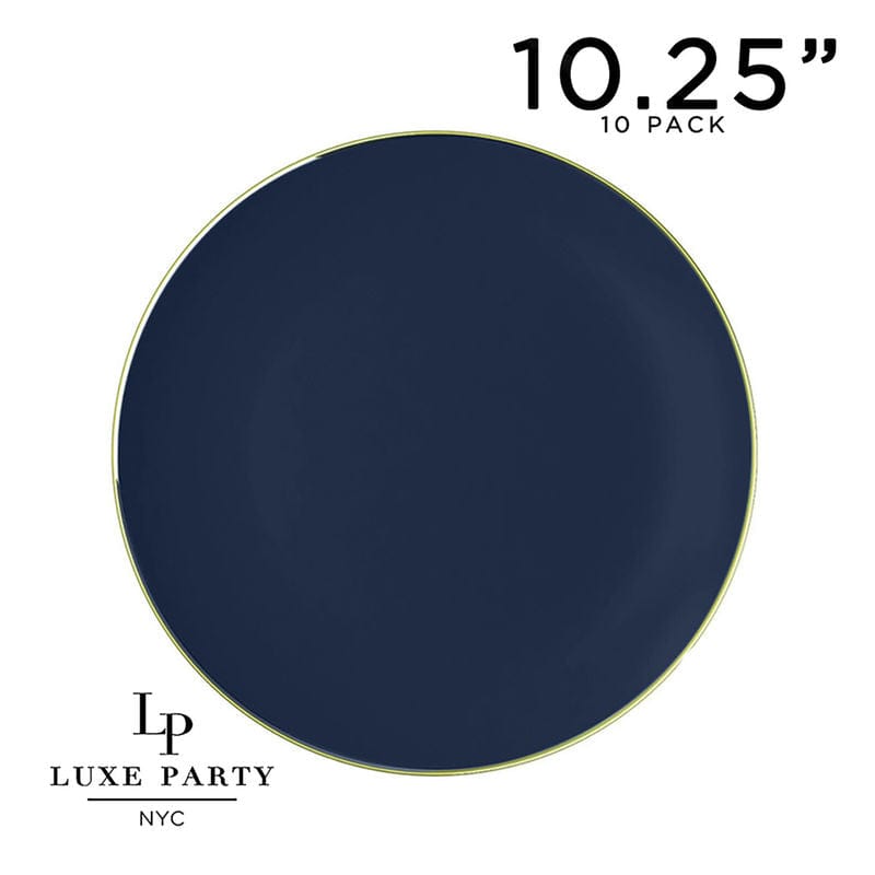 STACKABLES ~ Pack Of 20 Hard Plastic Plates ~ 9″ Elegant Dinner Plates Lightweight Reusable Plastic Serving Plates Black With Gold Design Party Dinnerware Plate Set